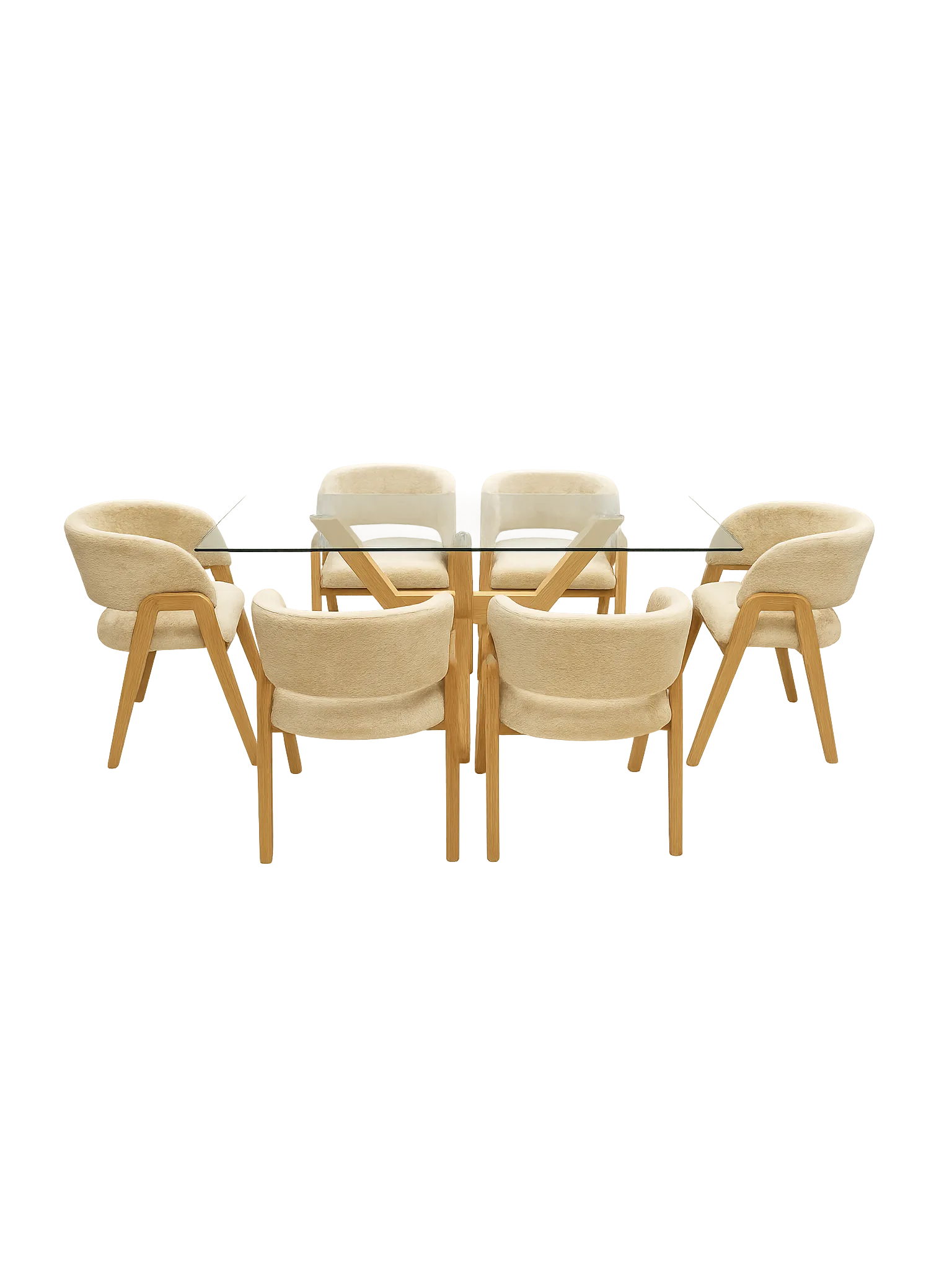 Ghazella Dining Table & 6 Chairs