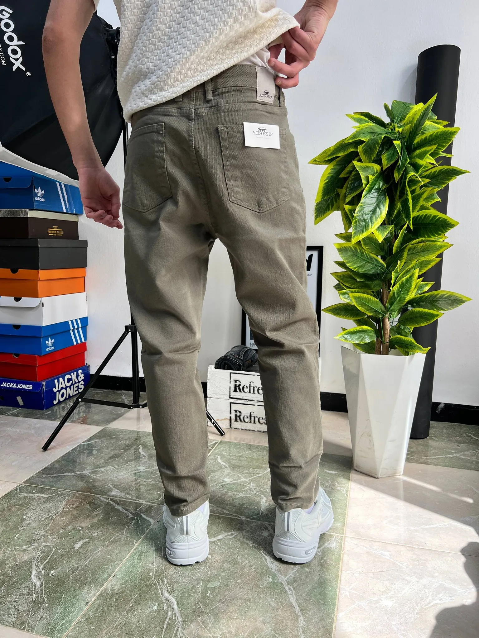 Boyfriend jeans Matcha