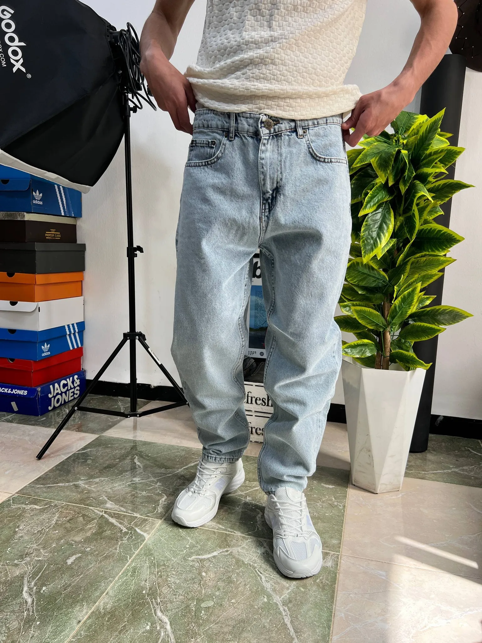 Boyfriend jeans sky