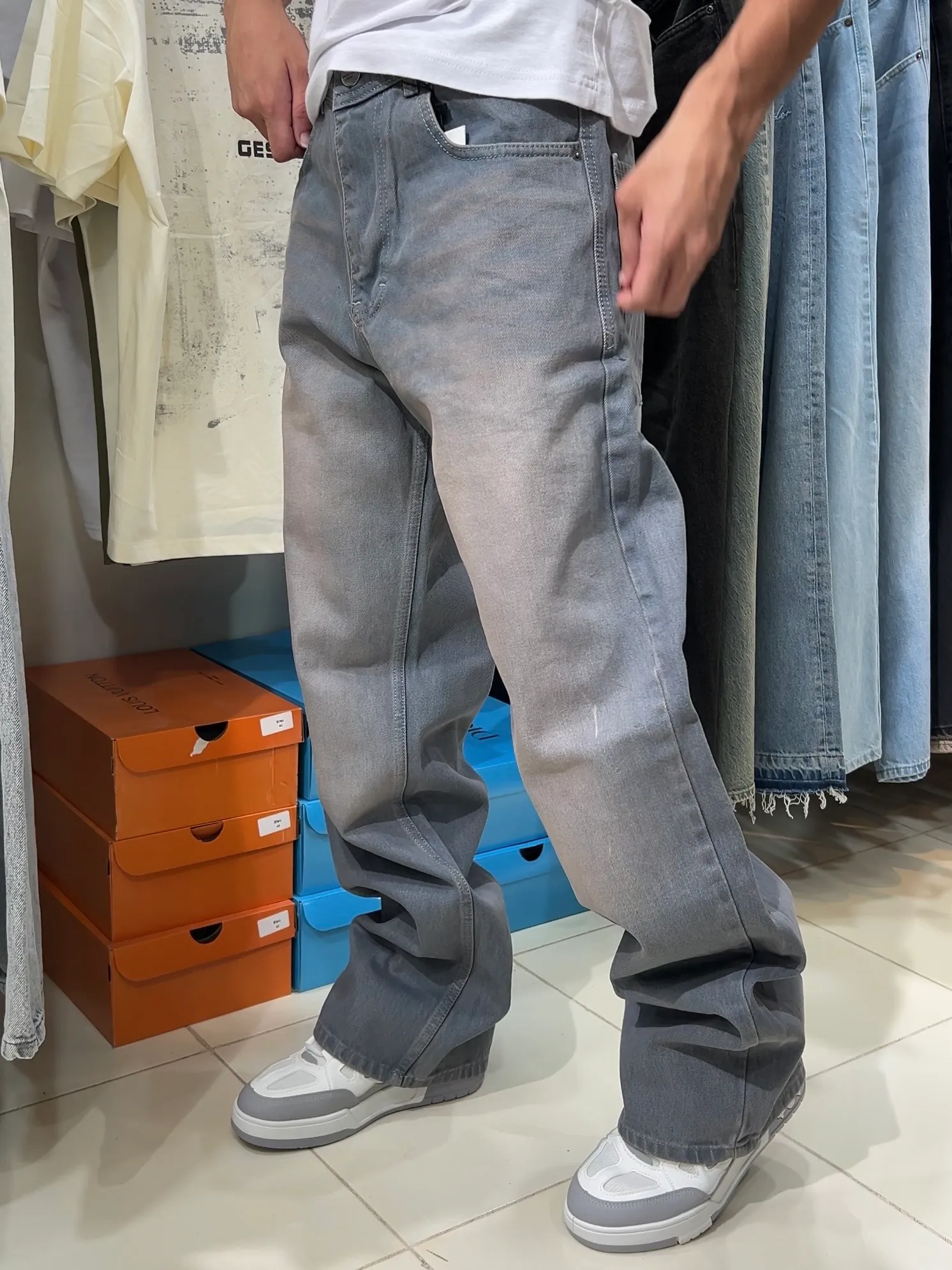 Baggy Porto gray dirty